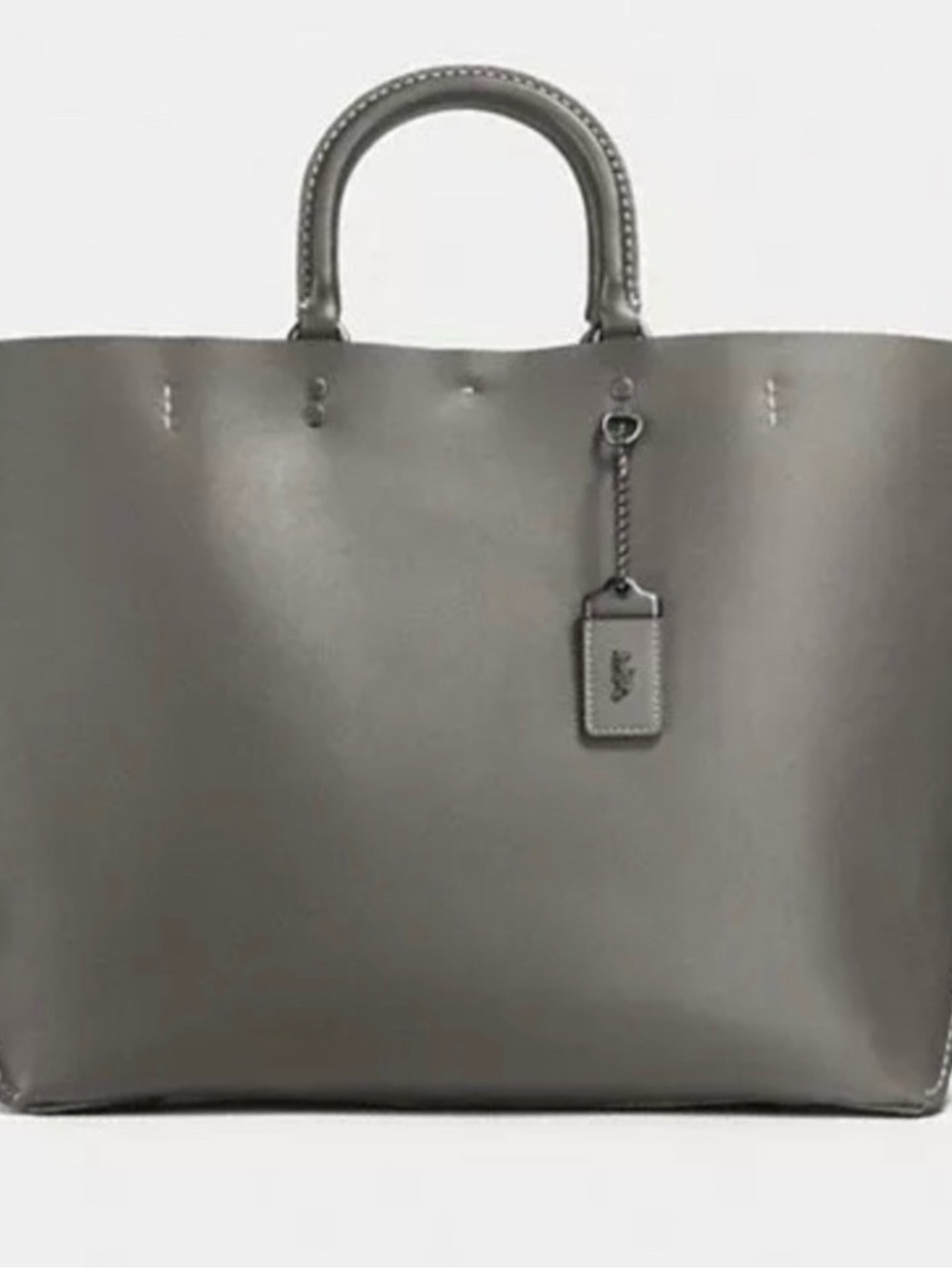 Coach 1941 Rogue Grey Structured Tote with Top Handles and Shoulder straps